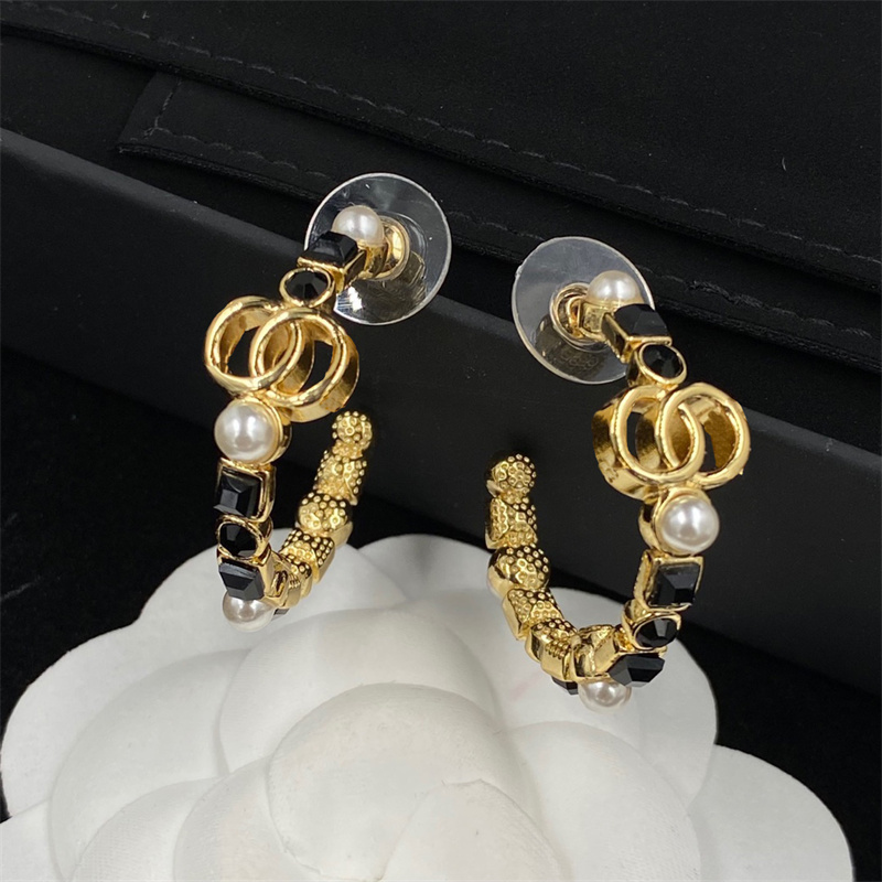 

Pearl hoop earring Women Luxury Designers Earrings Stud Pearls Earrings