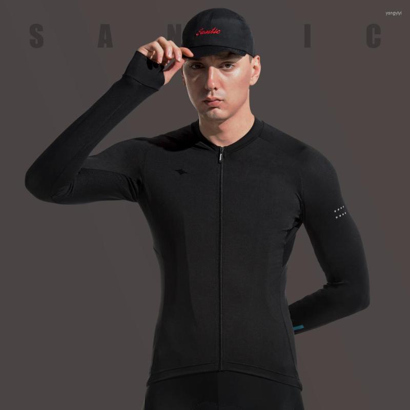 

Racing Jackets Santic Men Cycling Jersey Long Sleeves Fit Comfortable Sun-protective Road Bike MTB Jerseys Spring Autumn Asian Size, Asian size-n