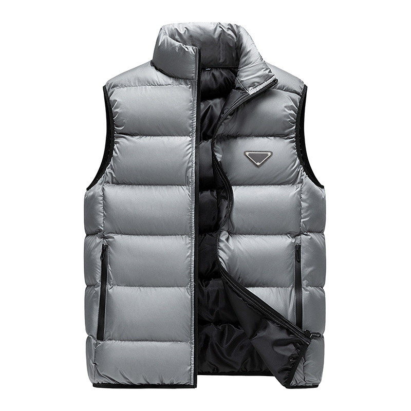 

Men Designer Vests Fashion vest Coats Down cotton waistcoat mens black outerwear man No Sleeveless Jacket puffer Autumn Winter Casual Couples vests Keep warm Coat, Gray