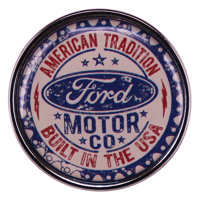 

Ford-Motor-Co Logo Badge American Tradition - Built In The USA, As picture