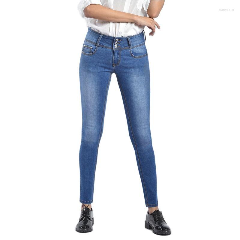 

Women' Jeans Fashion Stretch Women Mid Wais Elasticity Leggings Jeggings Skinny Pencil #67, Deepbule2