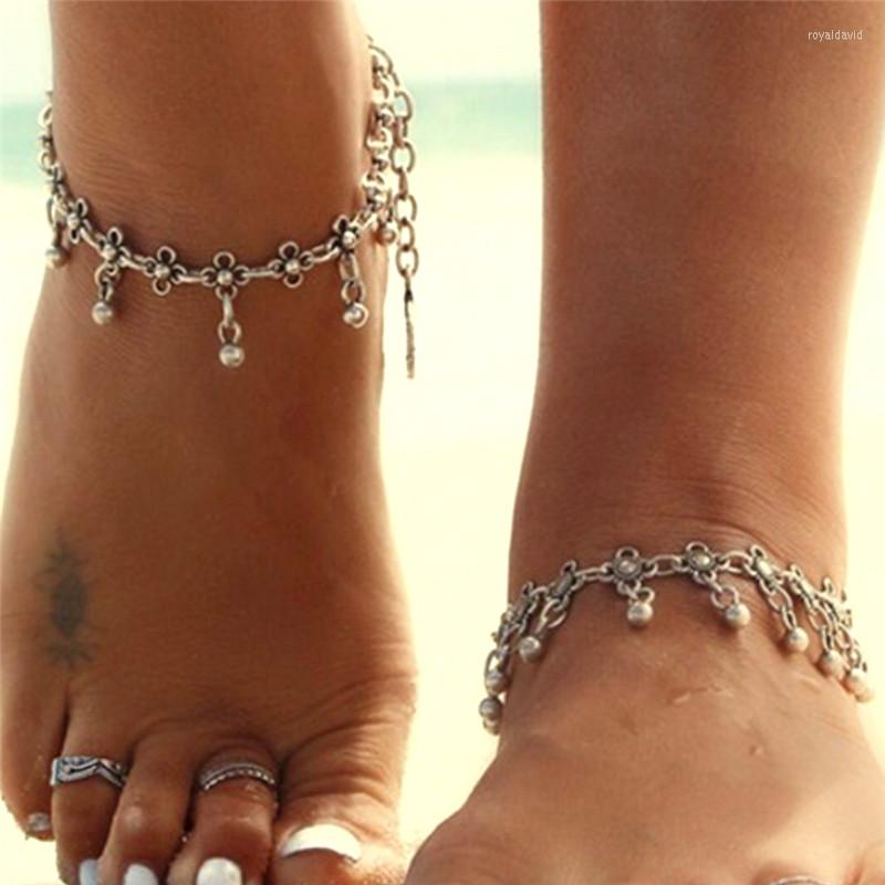 

Anklets Flower Anklet Bracelet For Women Bohemia Style Beach Leg Chain Accessories Delicate Ankle Jewelry Party Drop