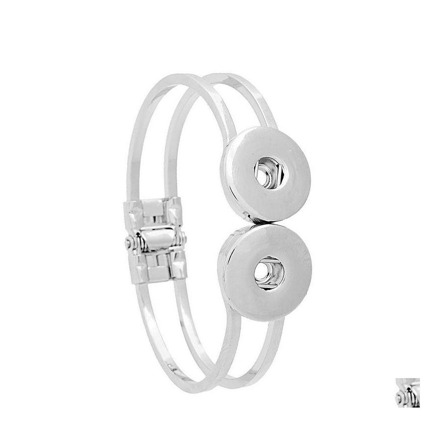 

Charm Bracelets Gold Noosa Chunk Bracelets Metal Alloy Sier Plated Double 2 Chunks Snap Button Drop Delivery Jewelry Dhl9N