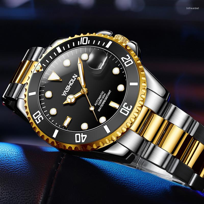 

Wristwatches Luxury Top Brand Watch For Men Automatic Mechanical Watches Calendar Man Sports Wristwatch Male Clock Unique Design Reloj