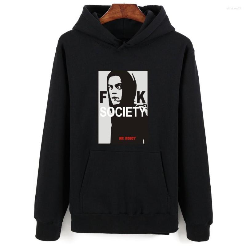 

Men's Hoodies Mr Robot Streetwear Fashion Hip Hop Harajuku Casual Men Women Autumn Cotton Retro Oversized Sweatshirts, Black