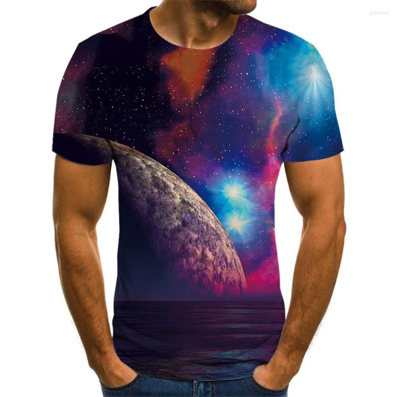 

Men's T Shirts 3D Printed Color T-Shirt Design And Women's Romantic Dream Universe Star Scenery Soft Versatile Short Sleeves, Ly-star-253