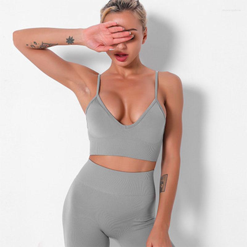 

Yoga Outfit SALSPOR Women Elastic Breathable Fabric Bra Top Sell Well Style Shockproof Push Up Clothing Gym Exercise Fitness Tank, Black