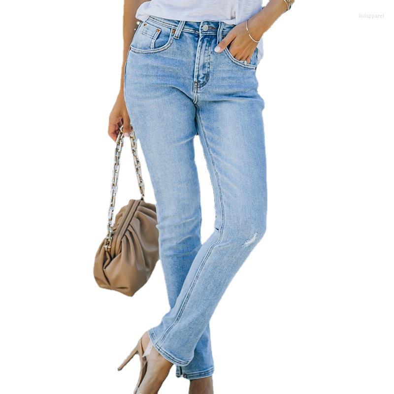 

Women' Jeans High-waisted Women' Summer Straight Leg Wide Mom Blue Women Baggy Xs Woman, Picture shown