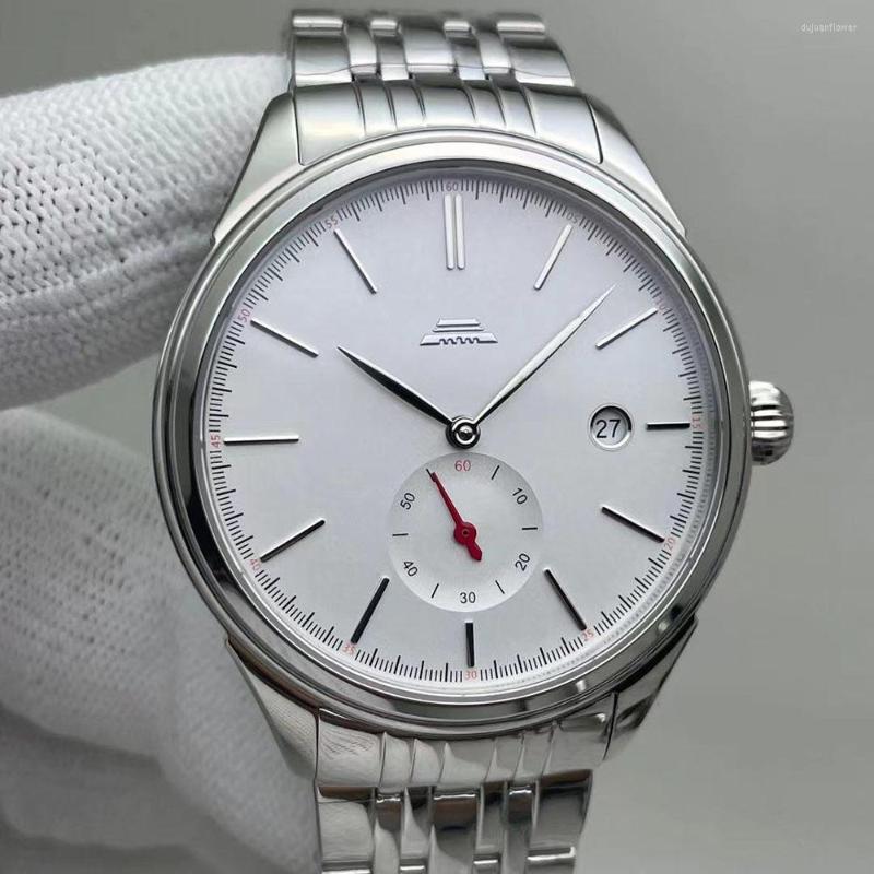 

Wristwatches 40mm Classic Authentic Beijing Brand Sapphire Glass Waterproof Calendar Display Stainless Steel Manual Mechanical Men's, Picture shown