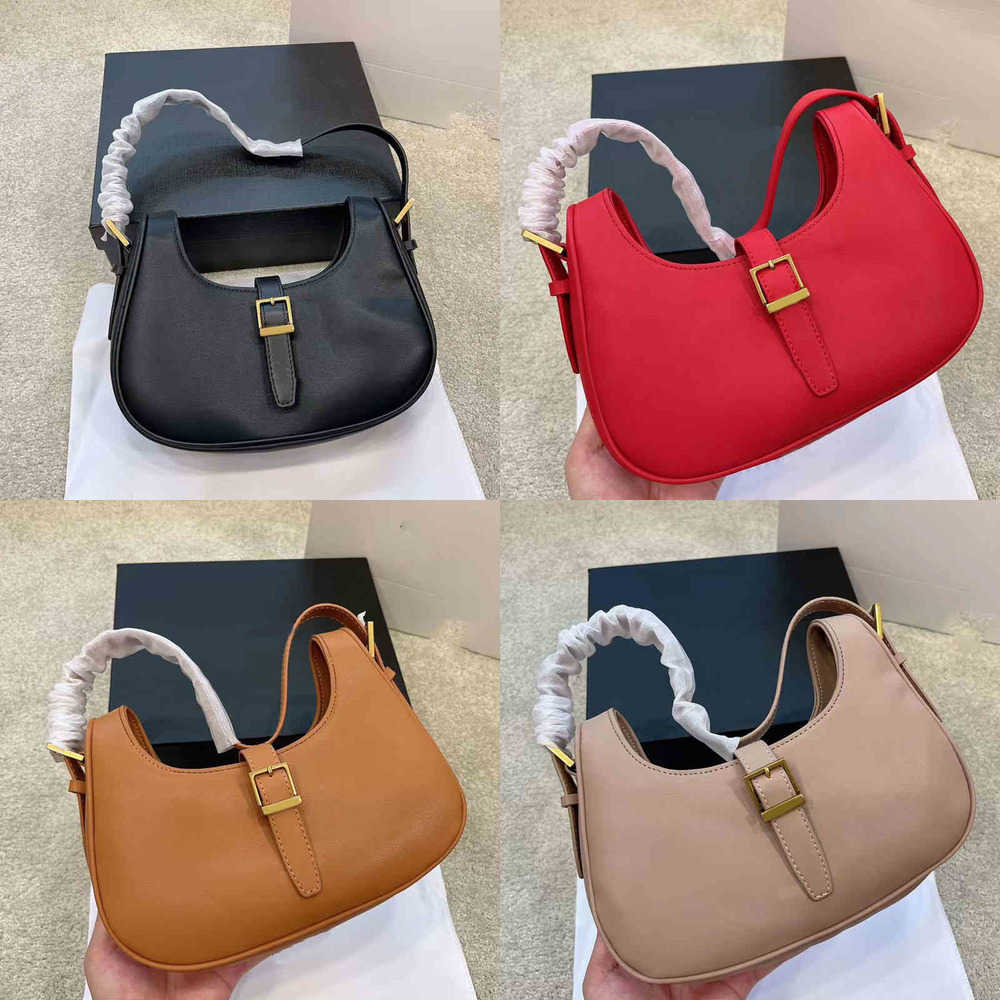 

New Evening Bags Hobo Designer Underarm Bag Shoulder Women Luxur Handbags Crossbod Leather Female Messenger Purse Baguette 2208329, Red