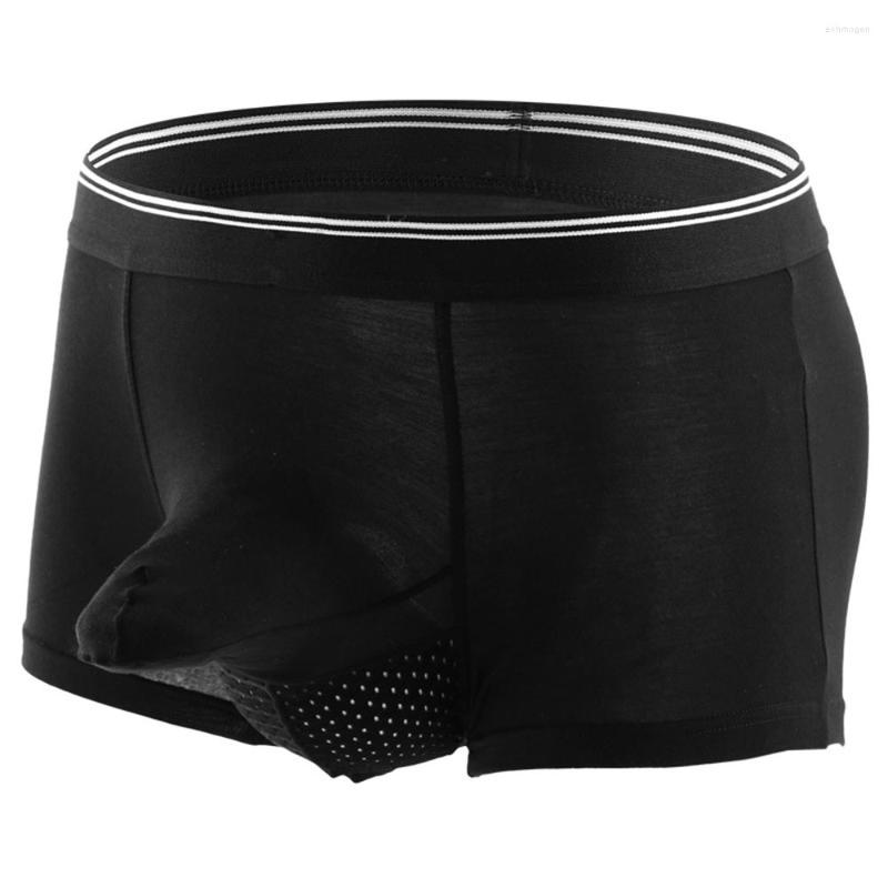 

Underpants Men Underwear Sexy ELephant Nose Boxer Briefs Comfort Modal Boxers Shorts Breathable JJ Sleeve Porn Knickers, Black