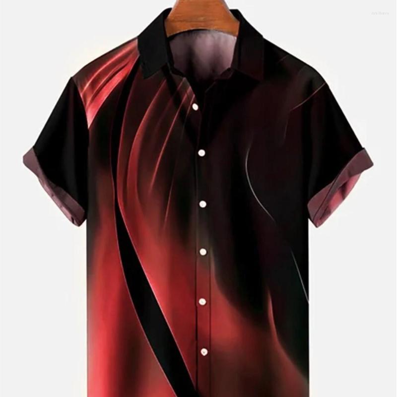

Men's Casual Shirts Men's Fashion Aurora Gradient Short Sleeve, Picture shown