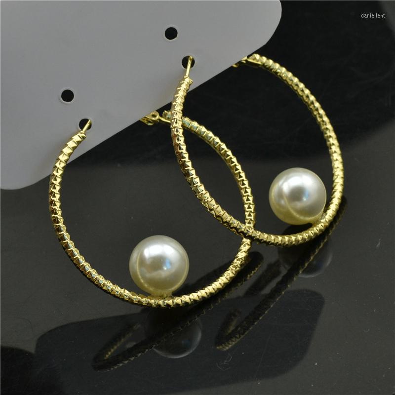 

Hoop Earrings For Women Big Circle Fashion Jewellery Accessories Exaggerated Personality Elegant Plastic Beads Ladies Earring
