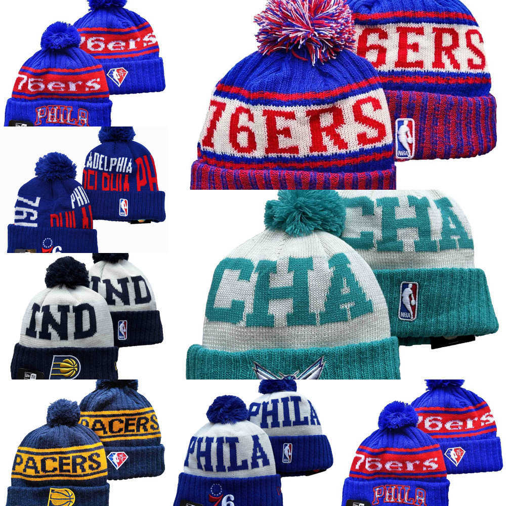 

Snapbacks Men Charlotte''Hornets''Hat Indiana''Pacers'' Hat Philadelphia''76ers''Hat Pom Cuffed Knit Hat Basketball Red Black White, Color