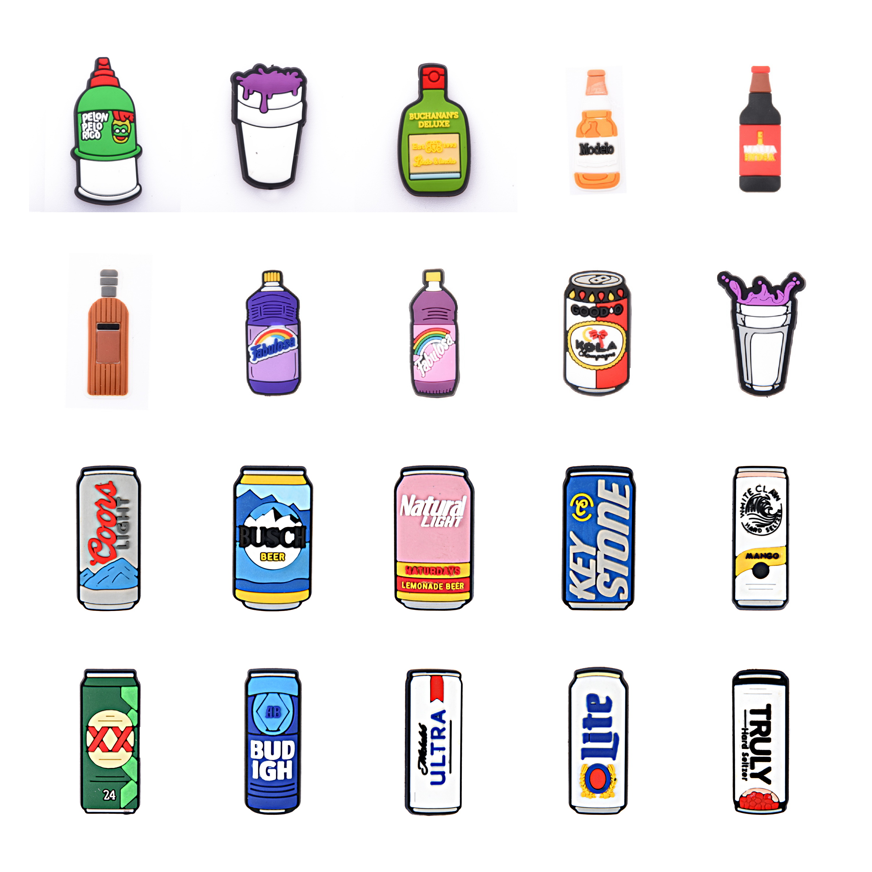 

New Design Adult Beverage croc charm Pvc Rubber garden Charms wholesales bear can CHARM for shoe