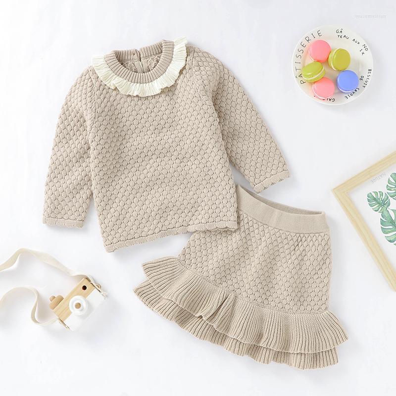 

Clothing Sets Infant Baby Sweater Dress Cotton Knit Born Girl Pullover Long Sleeve Skirt Autumn Toddler Sweet 2PC Cute Outerwear, Hd82w845