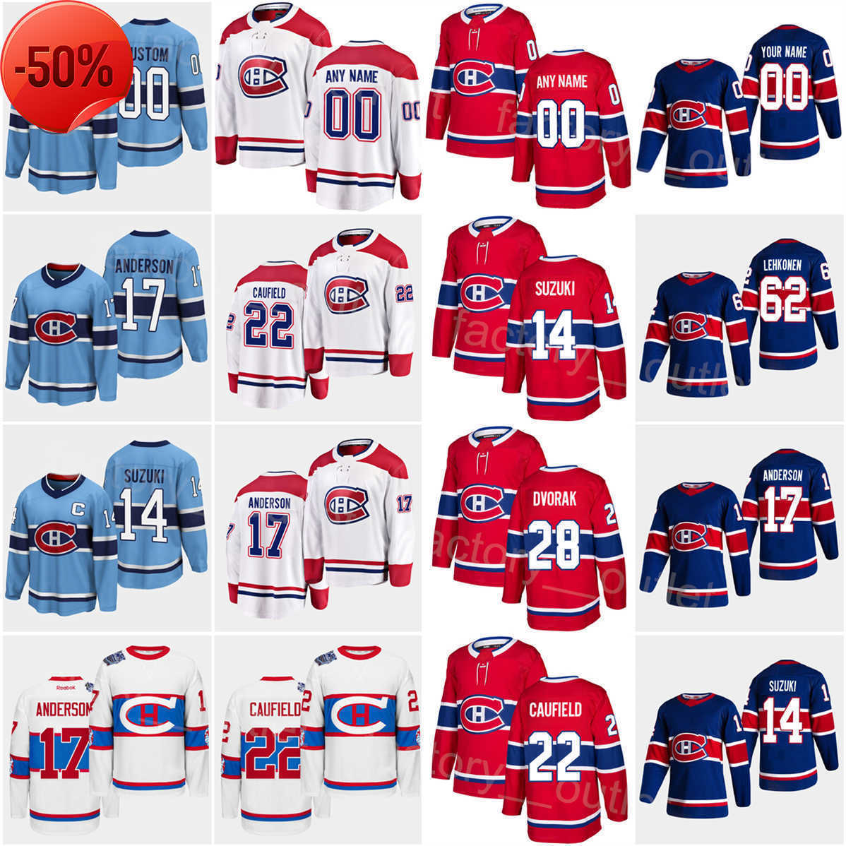 

Montreal Hockey Canadiens 22 Cole Caufield Jersey 20 Juraj Slafkovsky 71 Jake Evans Christian Dvorak Nick Suzuki 62 Artturi Lehkonen 73, White