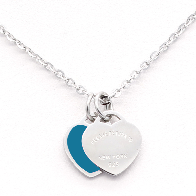 

Love heart necklace New Brand fashion pendant necklaces titanium 18k gold plate Stainless Steel Accessories For Women Jewelry Gift girlfriend luxury wholesale