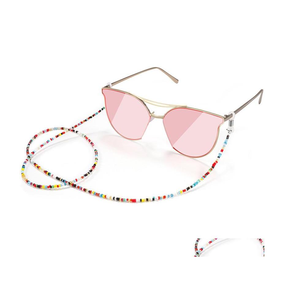 

Eyeglasses Chains Fashion Sweet Women Glasses Chain Colored Beaded Eyeglass Lanyard Anti Slip Sunglasses Strap Spectacles Cord Acces Dhc2T