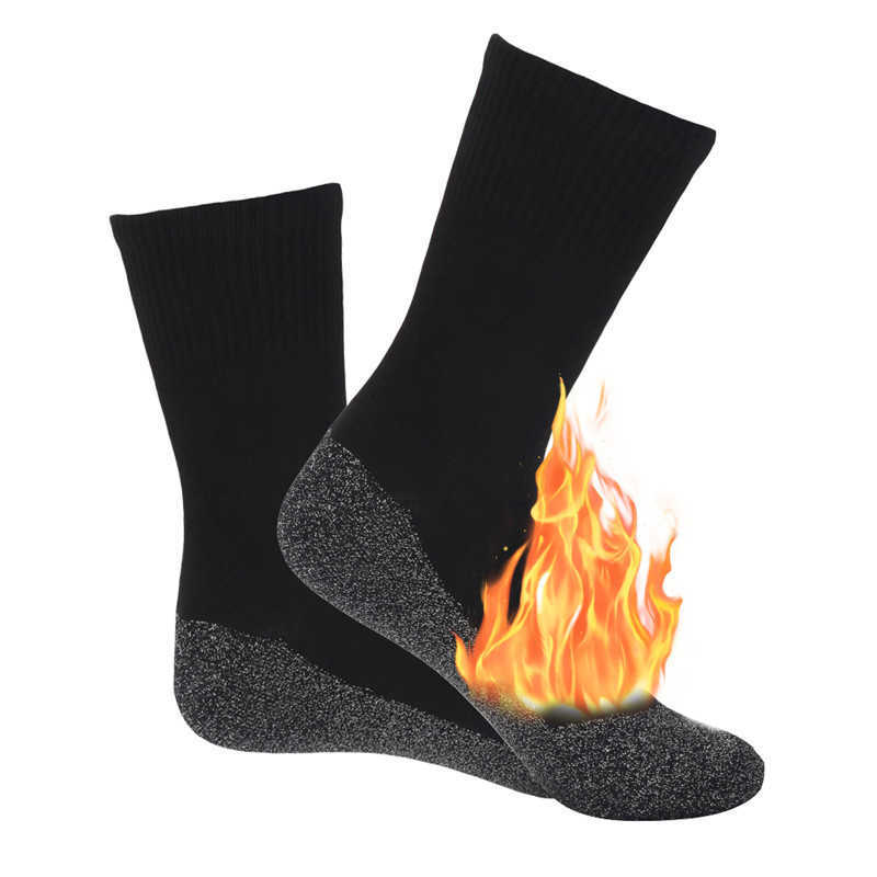 

Men's Socks Cheap Wholesale Winter Men Women Outdoor Sports 35 Degree Climbing Ski Warm Heat Thermal, Black l/xl