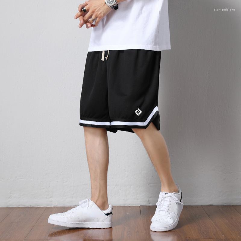 

Men's Shorts EBAIHUI Basketball Men's American Retro Hip Hop High Street Casual Sweatpants Male Harajuku Style Oversized Short Pants, D09 gray