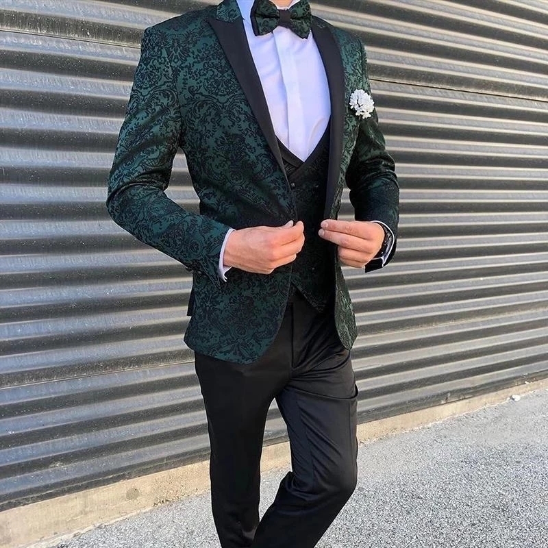 

Men's Suits Blazers Green Seuqins Boy Mens 3 Pcs Slim Fit Wedding Grooms Tuxedos Peaked Lapel Formal Blazer Kid Prom Suit JacketPantsVest 221201, Picture style3