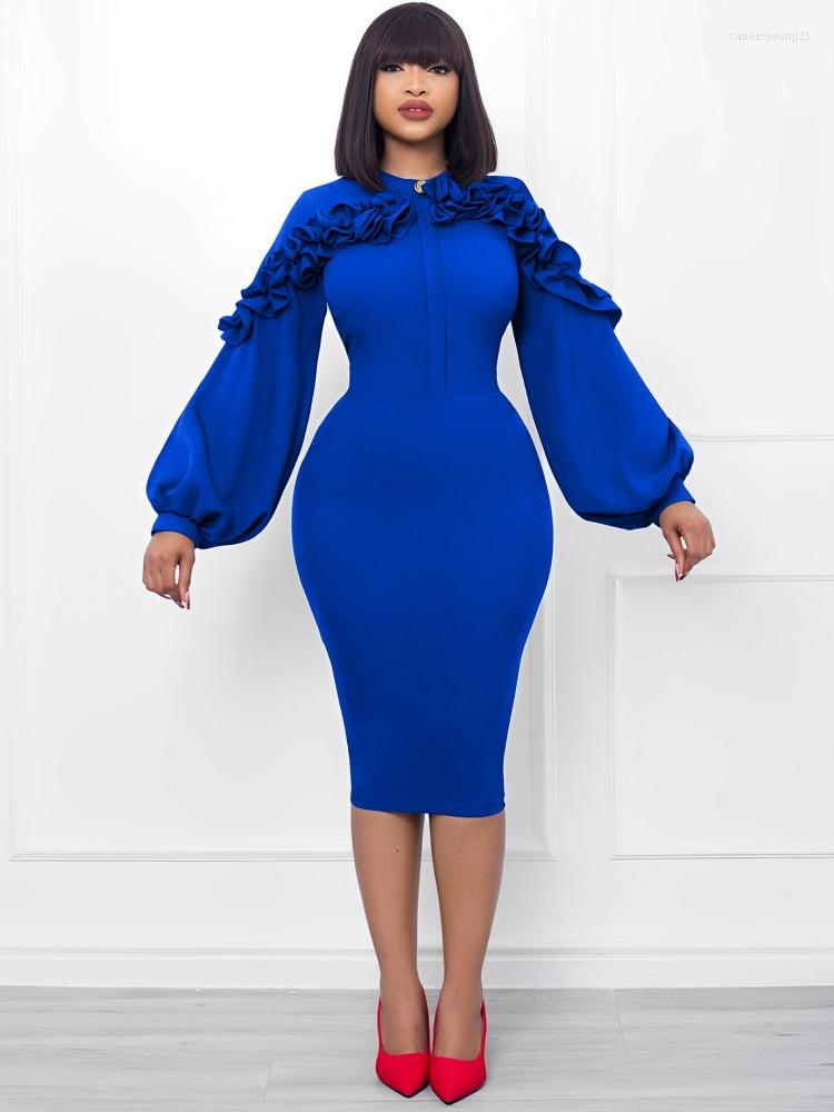 

Ethnic Clothing African Birthday Dress Women 2023 Bodycon Party Long Sleeves Christmas Elegant Event Africa Evening Coming Midi Dresses