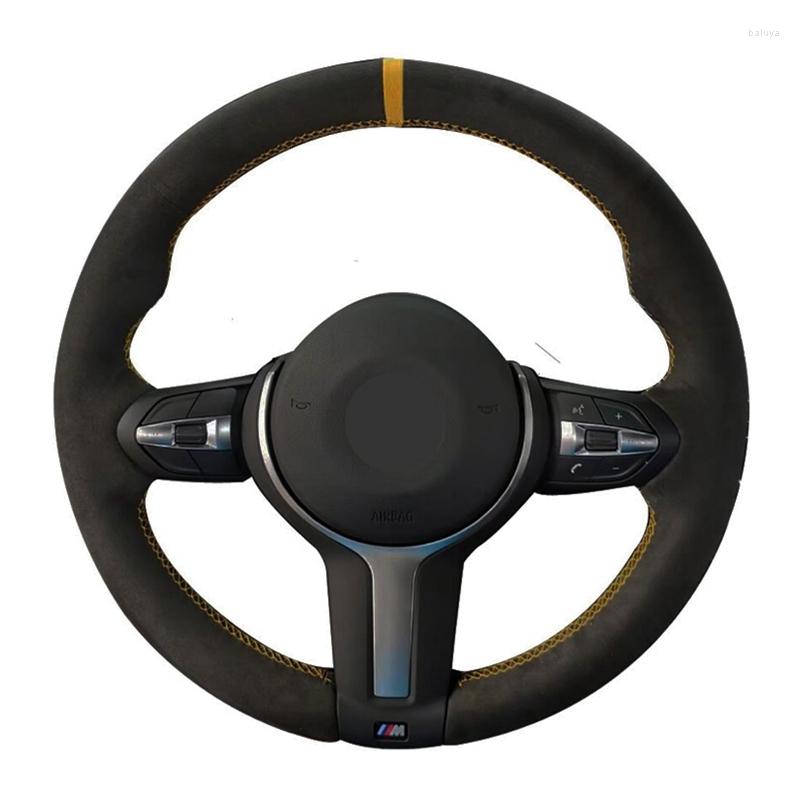 

Steering Wheel Covers Car Cover Hand-Stitched Black Suede For M Sport F30 F31 F34 F10 F11 F07 F45 F46 F22 F23 M235i M240i Parts