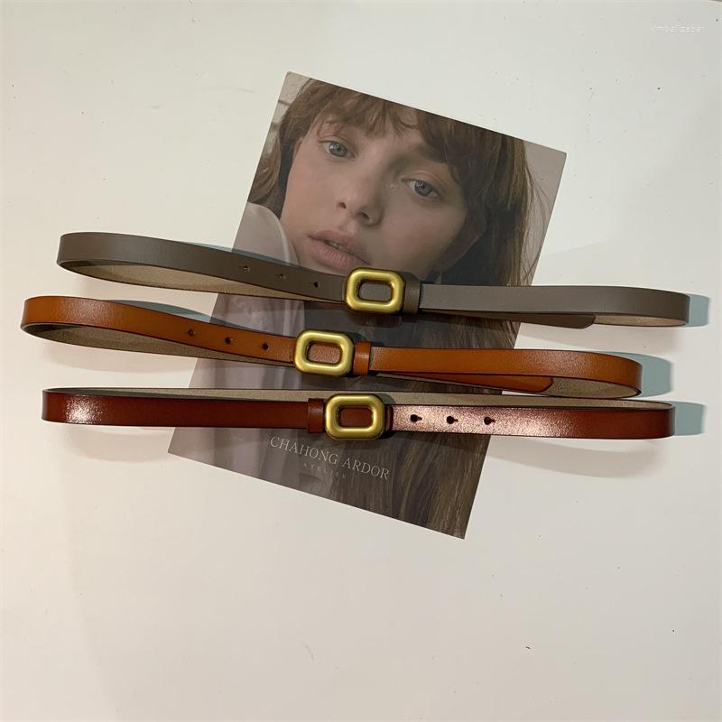 

Belts 2023 Female Fashion Belt Simple Metal Buckle For Women Black Suit Jeans Clothing Accessories