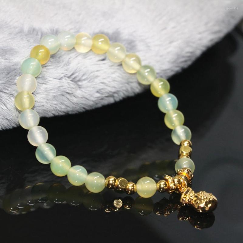 

Strand 6mm Round Beads Natural Stone Multicolor Grape Agat Chalcedony Bracelets For Women High Quality Jewelry 7.5inch B1966