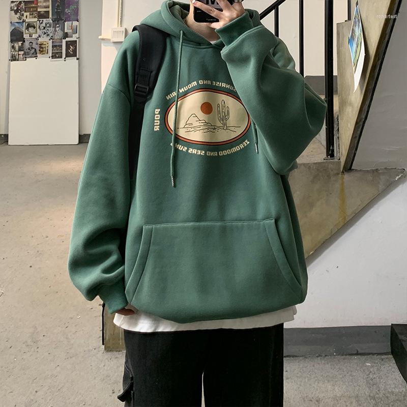 

Men's Hoodies Couple Plus Fleece Hoodie Trend Loose Ins Hong Kong Style Wild Autumn Streetwear Jacket Oversized Men 5XL, Black