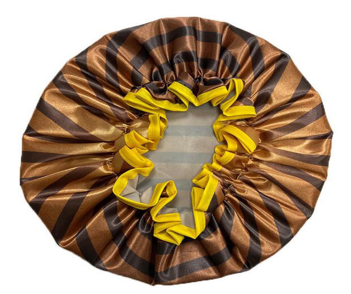 

123 Whole 23style Designer Letters Print Shower Caps Double Layer Wide Brimmed Sleeping Hat Women Stretch Satin Hair Care B9336935, #12