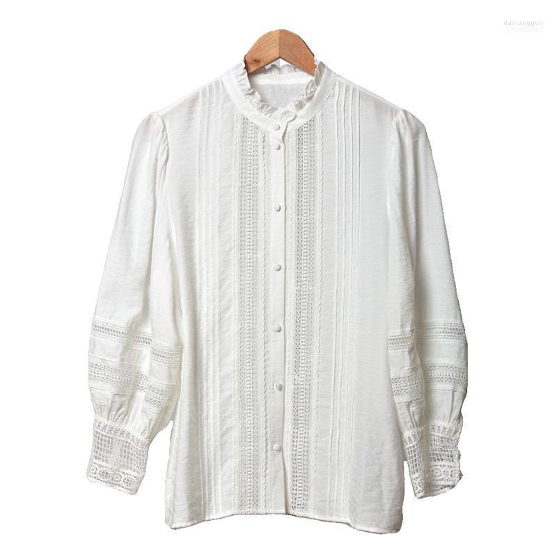 

Women' Blouses Maisie 2022 Women Shirts Solid Long Puff Sleeves Spring Autumn Office Elegant High Street Loose Tops Women, Picture shown