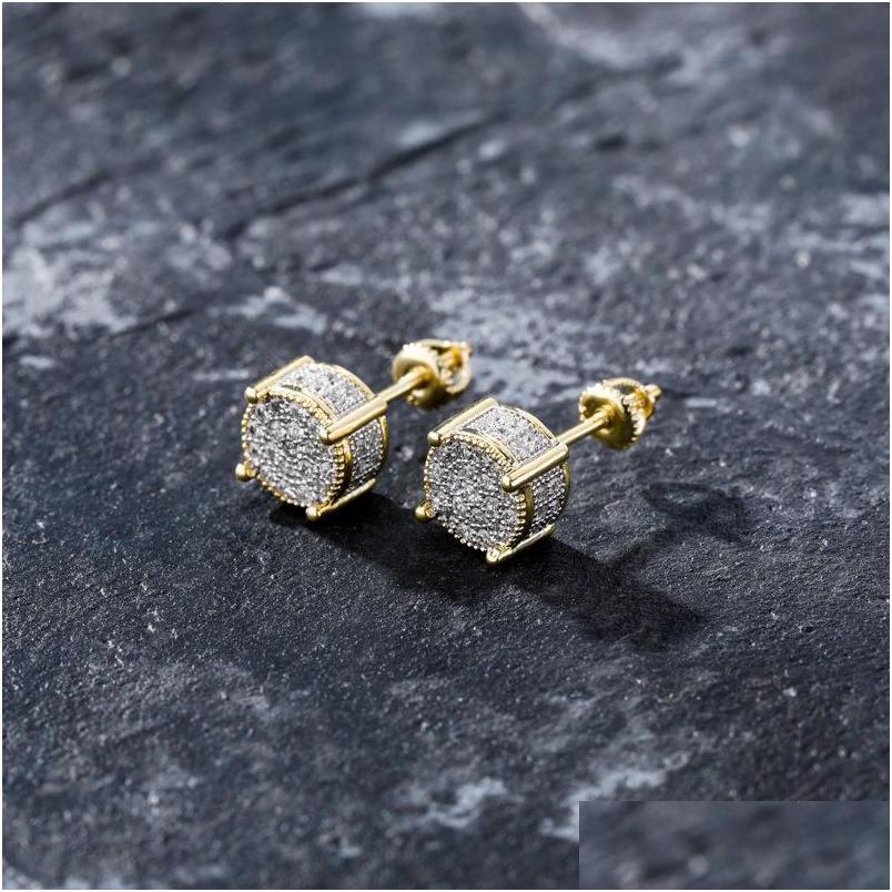 

Stud Stud Designer Earrings Luxury Jewelry Fashion Women Mens Hip Hop Diamond Earings Iced Out Bling Cz Rock Punk Wedding Gift 341 D Dhjv3