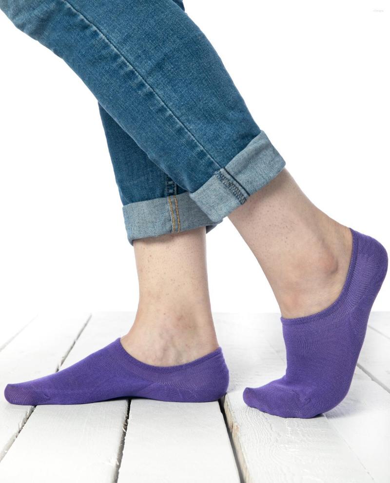 

Men's Socks Purple Color Slip-Resistant-Siliconized Sneakers Ballerina