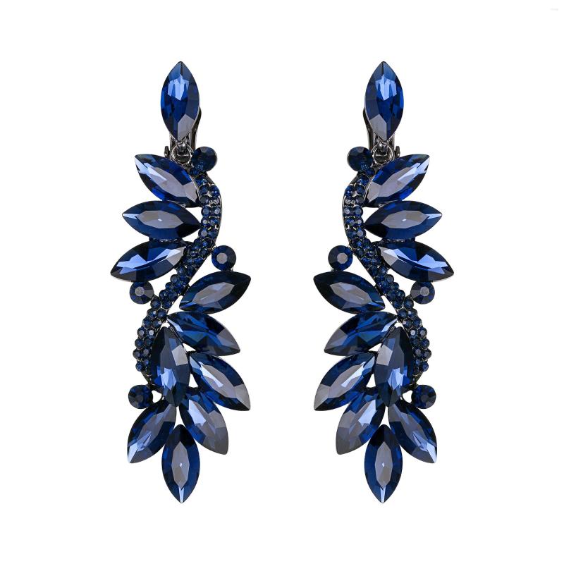 

Dangle Earrings Floral Bridal Crystal Drop For Women Party Jewelry Accessories Retro Gift