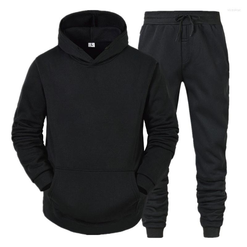 

Men' Tracksuits 2022 Men' Sets Hoodies Pants Fleece Solid Pullovers Jackets Sweatershirts Sweatpants Hooded Streetwear Outfits, Light gray2
