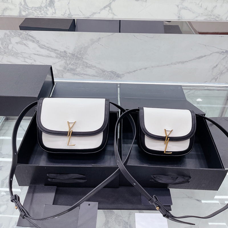 

New Handbags Purses Genuine LeatherTote Bags Purse Fashion Shoulder Bags Flower Checkers Grid Serial Number sling for women simple versatile metal letter solid, White1