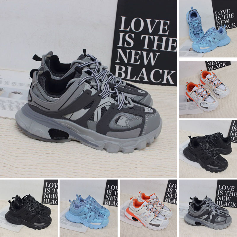 

Casual Shoes Sneakers Leather Trainer Platform Trainers Shoe Luxury Designer Triple White Black Men Women Track 3 3.0 Tess.S, Color 2