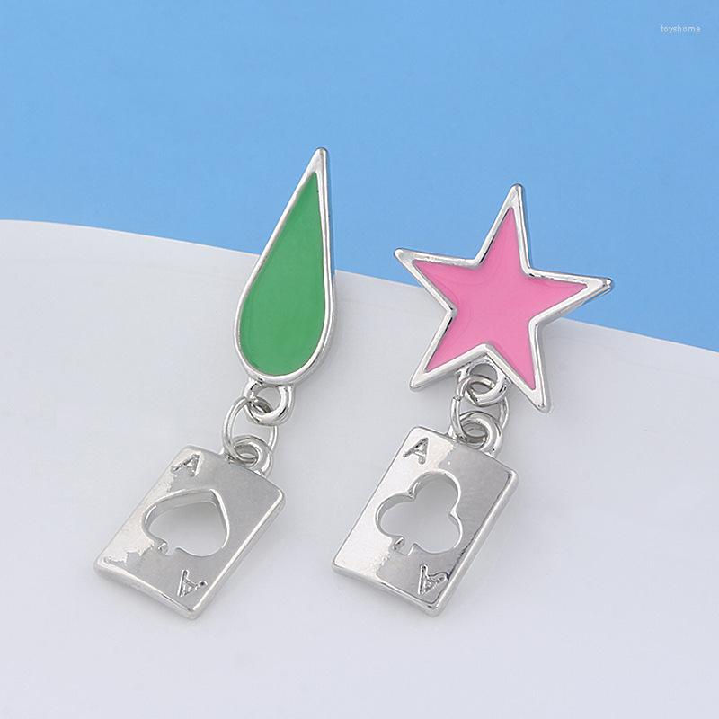 

Dangle Earrings Janpanese Anime X Accessories Hisoka Stars Teardrop Poker Earring For Women Men Jewelry Wholesale