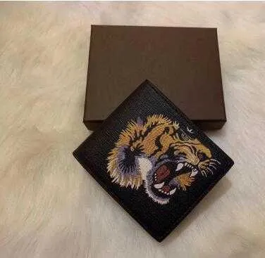 

Short Wallet Leather Black Snake Tiger Bee Wallets Women Long Style Luxury Purse Wallet Card Holders, Black tiger