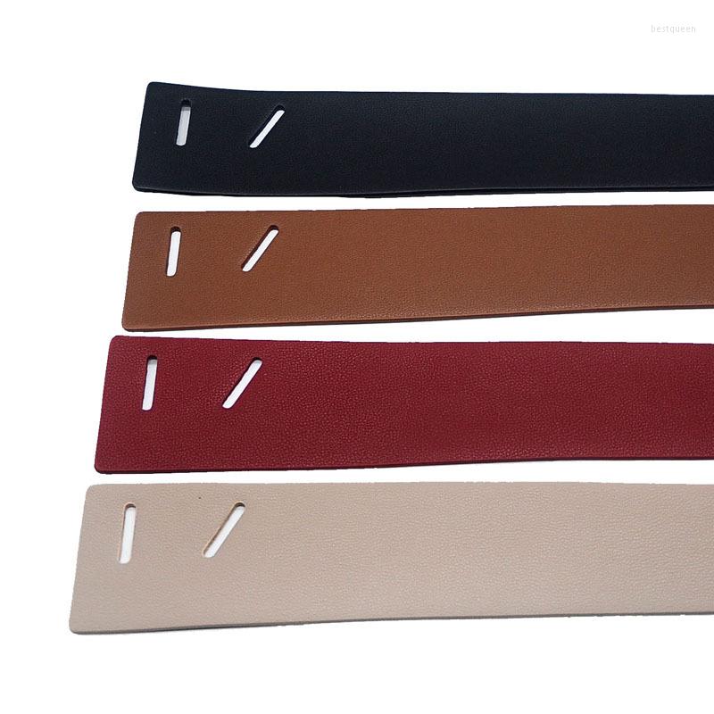 

Belts Luxury Female Belt For Women Double Orifice Bow Design PU Leather Jeans Girdles Loop Strap Bownot Dress Coat Accessories, Black