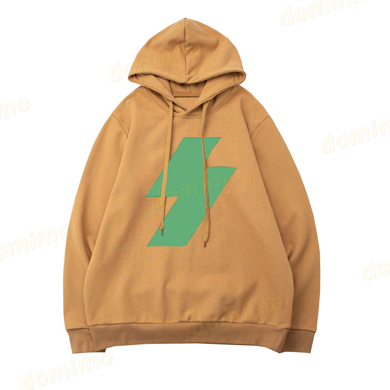 

Desinger Warm Hooded Hoodies Fashion Womens Long Sleeve Lighting Print Sweatshirts Couples Casual Clothing Asian Size S-XL, Khaki