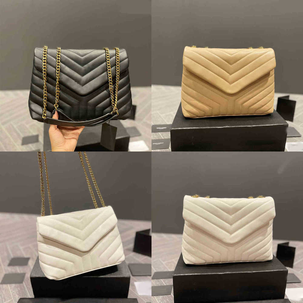 

New Evening Bags Shoulder 3 Sizes Classic Messenger Lad Designer Leather Crossbod Women Chain Handbags Shopping Purse 220719, Black