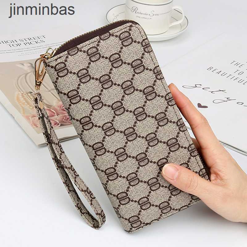 

Luxury Design Bag Shop Wholesale and Retail Large Capacity Zipper Wallet Women's Long Fashion Hand New Mobile Phone Korean Zero, D style khaki