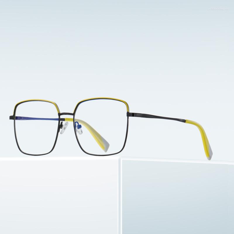 

Sunglasses Oversized Square Eyebrow Metal Anti-Blue Light Glasses For Optical Lens Computer Protection Eyeglasses Women's Fashion
