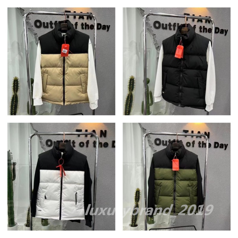 

Hot men DOWN winter Luxury down jacket North Polartec vest Male Sports Hooded Jackets Bomber Collar With Zippers Outdoor face Coats L7, Color 1