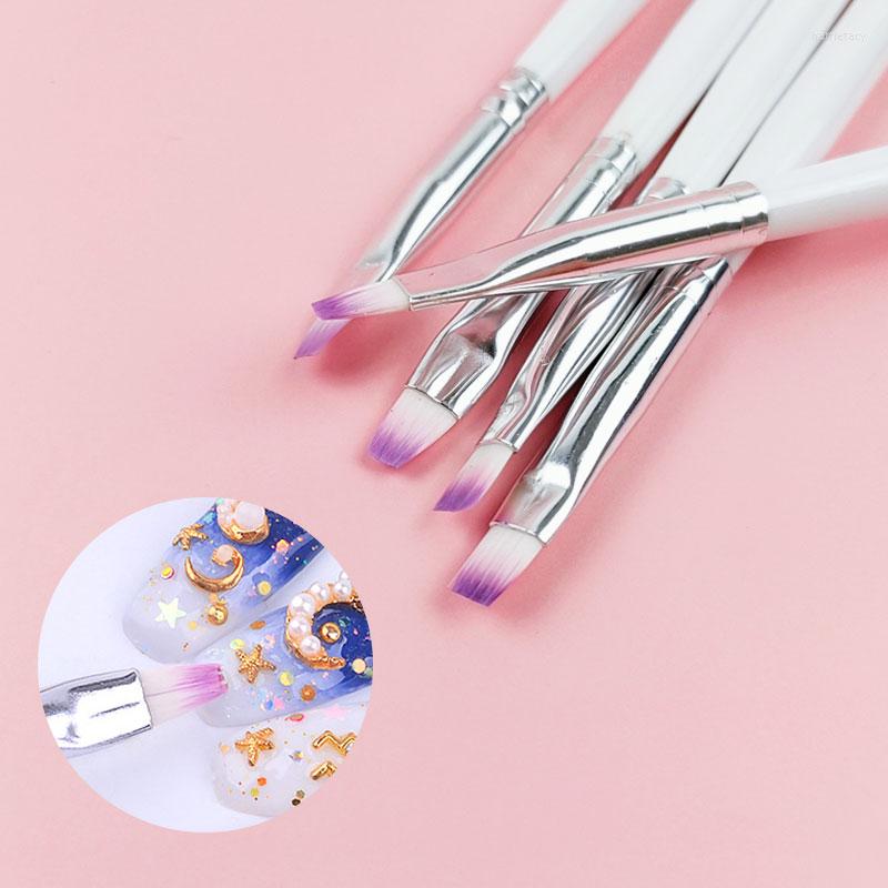 

Nail Brushes 3PCS Art Carving Pen Professional UV Gel Brush Potherapy Line White Rod Red Head Painting Drawing Manicure Tools