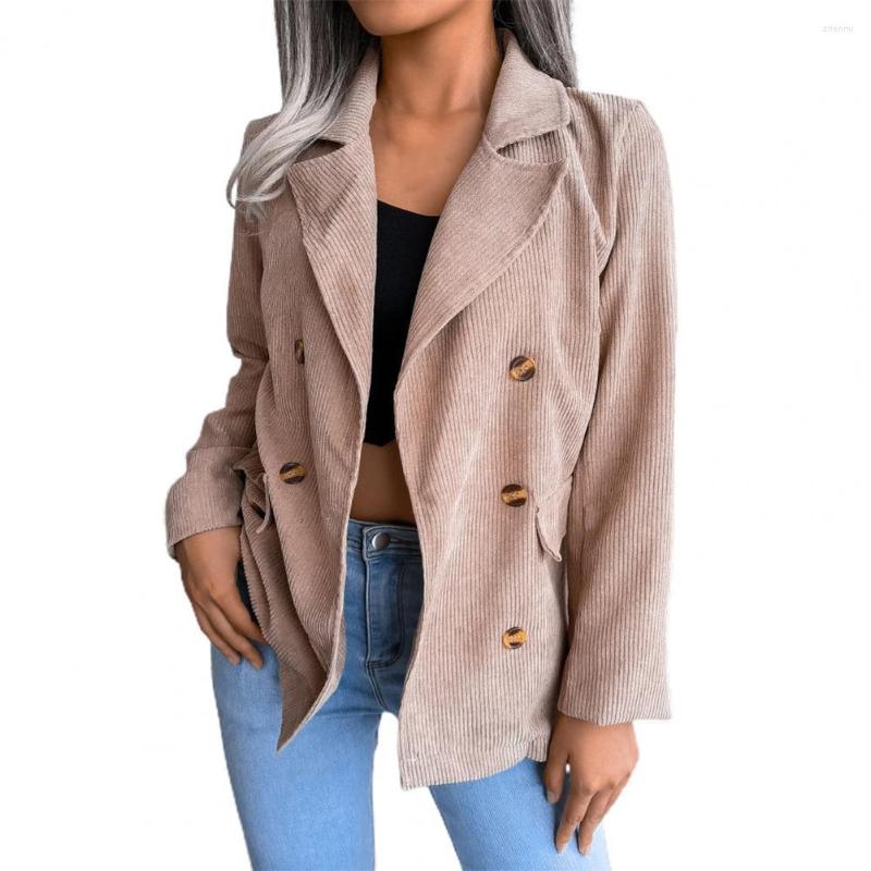 

Women' Suits Office Lady Blazer Women Suit Jacket Femme Plaszcz Wiosenny Lapel Coat Women, Khaki