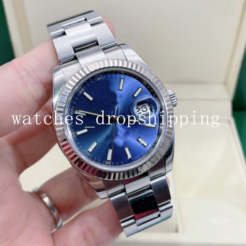 

Luxury Mens Watches Blue Dial Datejust Ref.126334 41mm Size Stainless Steel Calendar Mechanical Automatic Bracelet Sapphire Glass Luminous Wristwatches, Watch